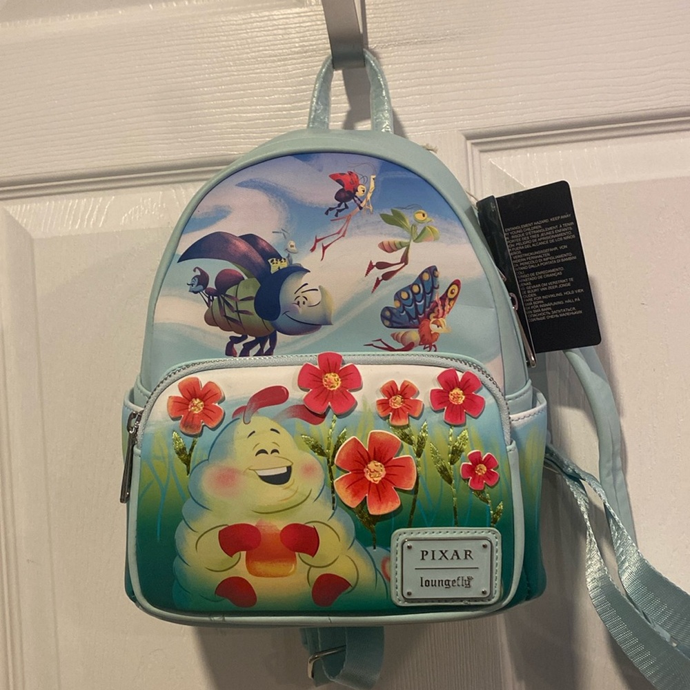 BNWT DISNEY LOUNGEFLY Pixar A Bugs Life Earth Day Heimlich Circus Backpack